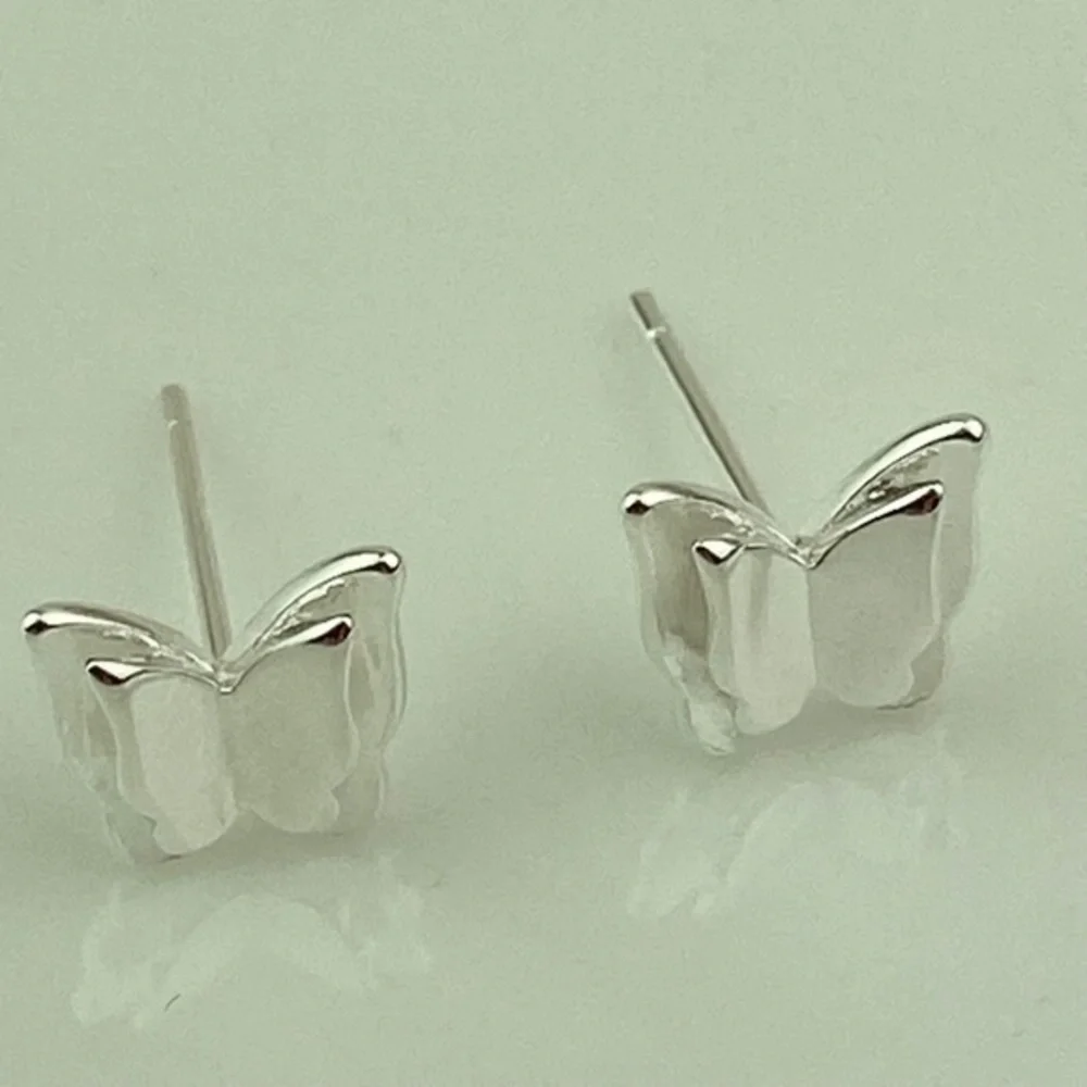 Sterling‎ Silver Earrings Butterfly Post Earrings